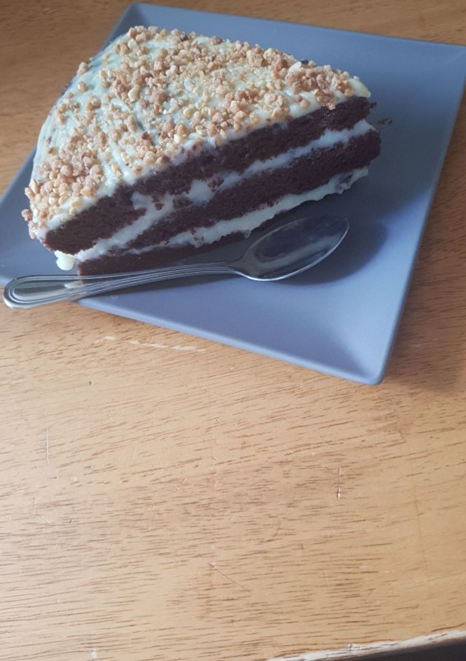Una foto de Tarta de chocolate y crema