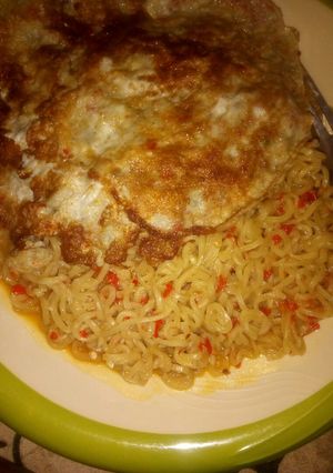 A picture of Indomie noodles.