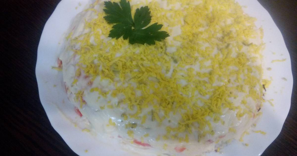Мимоза рецепт с сыром плавленным рецепт с фото