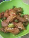 Sambal tahu goreng pake pete dan buah lumai