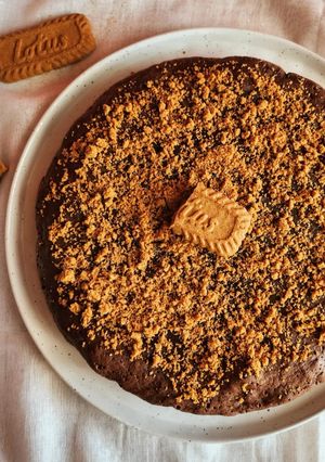 Une photo de Fondant chocolat spéculoos