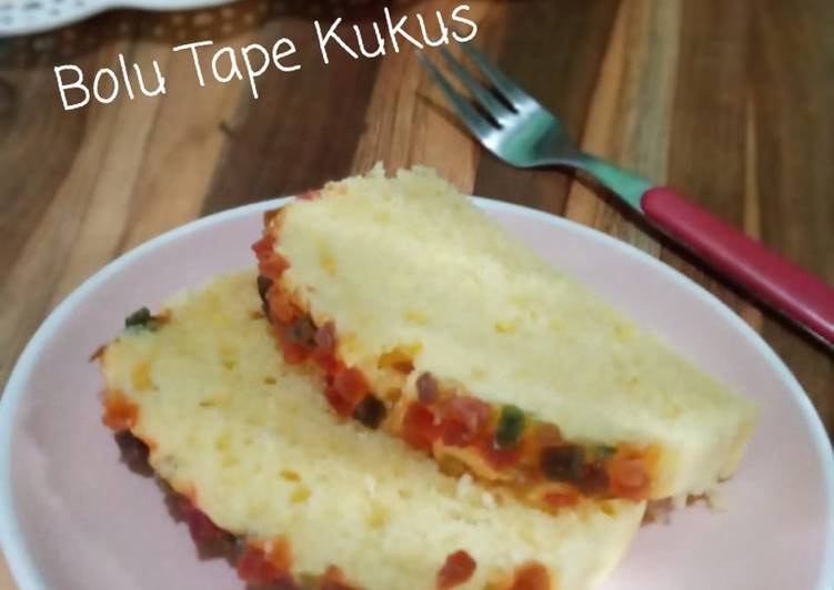 Bolu Tape Kukus dengan Sukade