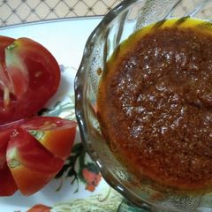 A picture of South Indian Tomato Pickle in Microwave.