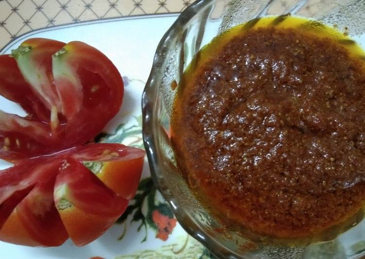 Easiest Way to Make Super Quick Homemade South Indian Tomato Pickle in Microwave