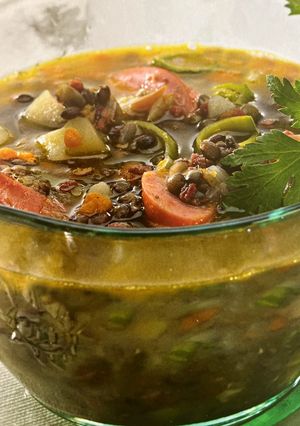 Zdjęcie przepisu Zupa z soczewicy (Książka Thermomix).