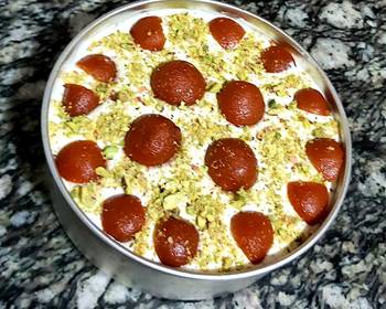 Ultimate Prepare Recipe Gulab jamun cheese cake Restaurant Style