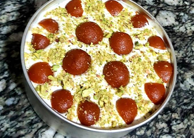 Recipe of Favorite Gulab jamun cheese cake