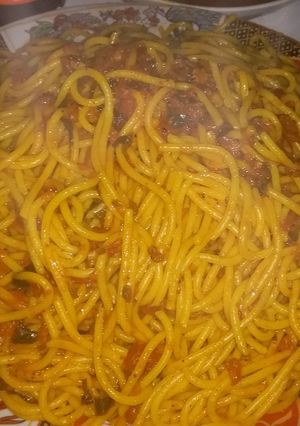 صورة لوصفة سباغيتي بالطماطم
