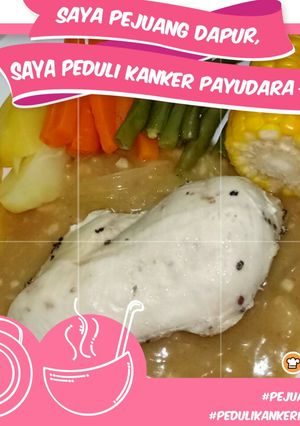 Foto resep Steam Chicken Steak with Brown Sauce