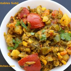 A picture of Mixed Vegetable Subji.