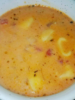 A picture of Creamy Tortellini Tomato Soup.
