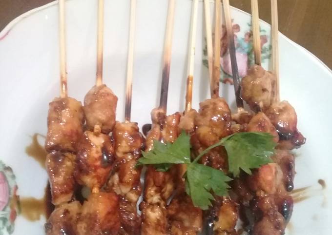 Resep Sate ayam bumbu kecap simple, Enak Banget