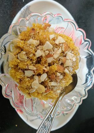 A picture of Curd halwa.