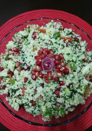 A picture of Couscous Salad with Pomegranate.