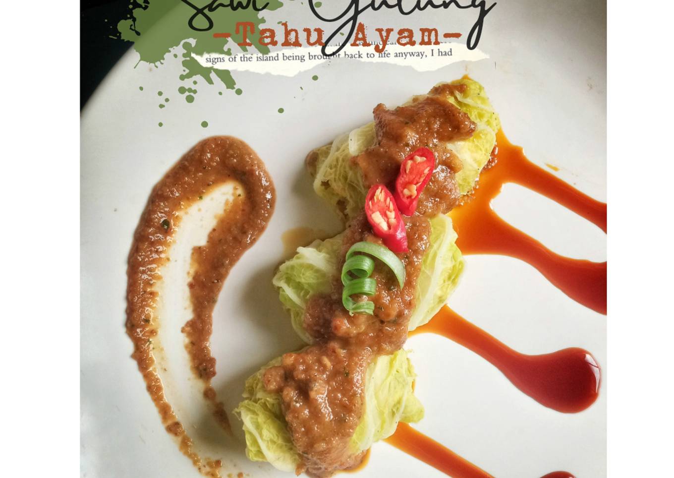 Sawi Gulung Tahu Ayam