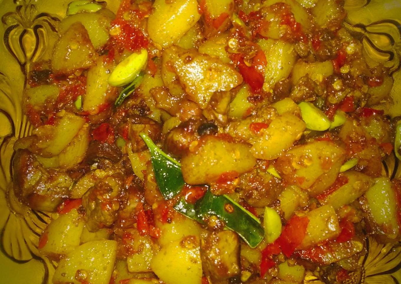 Sambal kentang ati pete