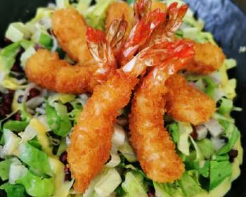 Ultimate Serving Recipe Shrimp tempura with green salad Delicious Steady