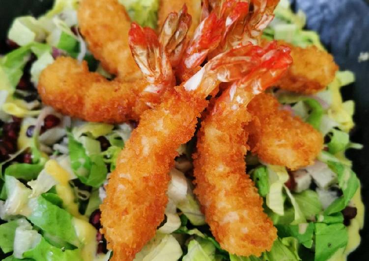 Recipe of Any-night-of-the-week Shrimp tempura with green salad