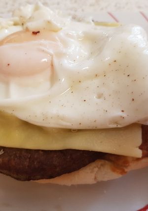 A picture of My Beef Burger treat on toast.