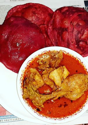 A picture of Beetroot Poori.