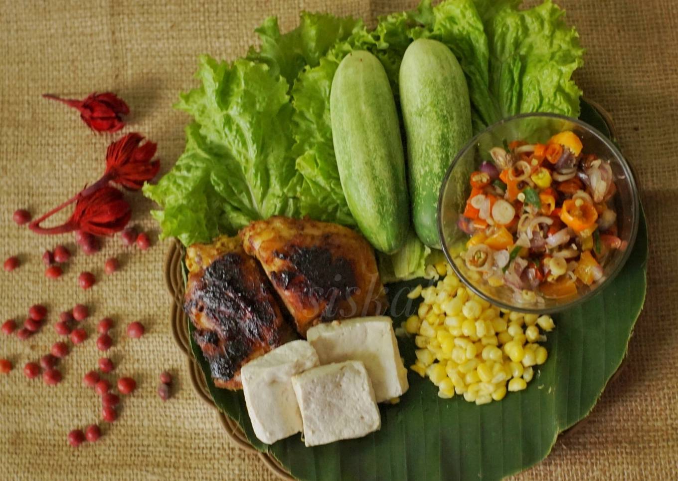 #27 Ayam Panggang dan Lalapan (Menu Diet)