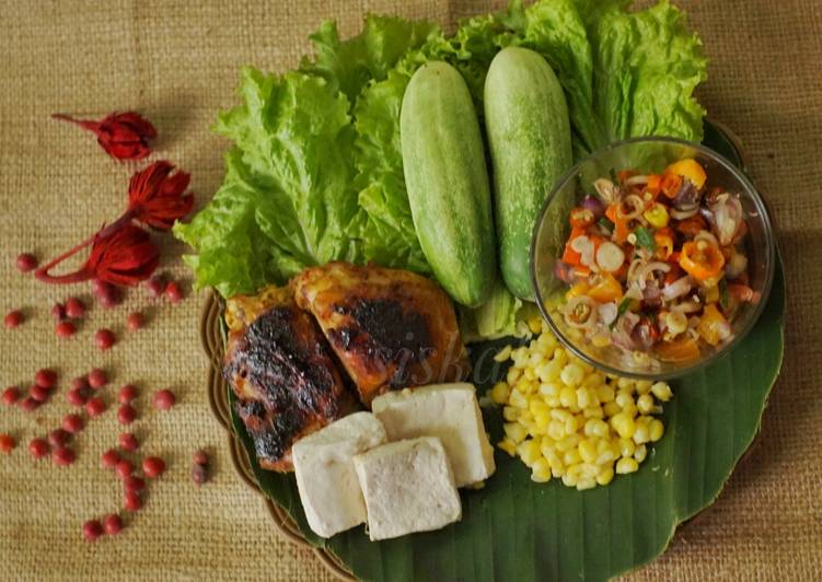 Resep Ayam Panggang dan Lalapan (Menu Diet) Anti Gagal