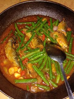 Foto resep Sarden tumis kacang panjang