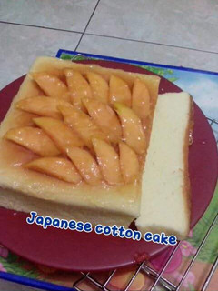Foto resep Japanese cheese cake (cheedar)