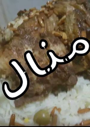 صورة لوصفة الدجاج مع الرز الابيض على طريقتي الخاصه منال ابو غانم