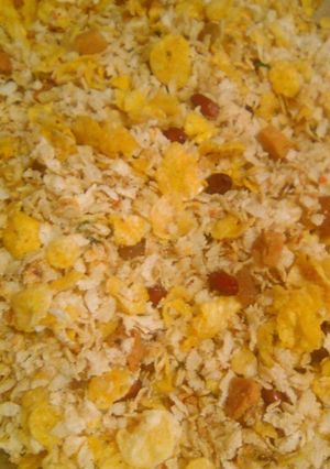 A picture of Poha, corn flakes namkin.