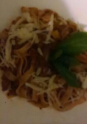 Una foto de Pasta boloñesa