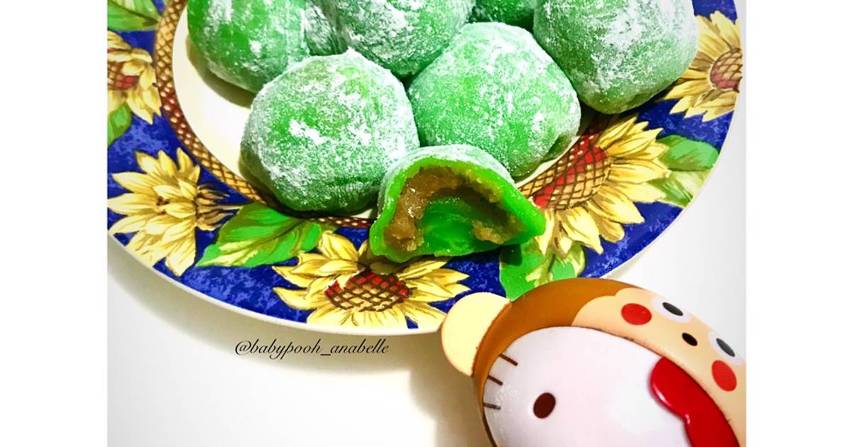 Resep Mochi Pandan Isi Kacang Oleh Meli Cookpad