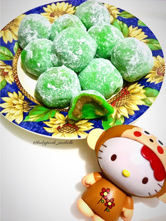 Foto resep Mochi Pandan Isi Kacang