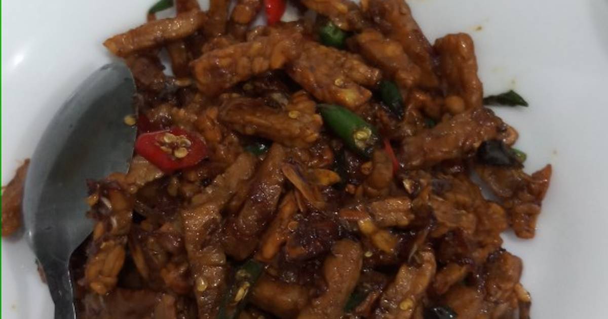 Resep Oseng oseng tempe gurih pedas manis Praktis (booster