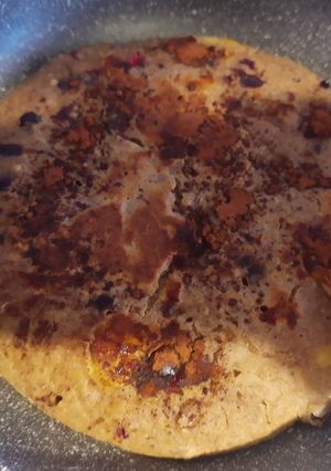 Una foto de Torta de banano con agraz hecho en sartén