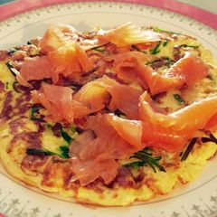 A picture of Trout Ribbon Omelette.