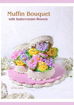 Foto resep Muffin Bouquet with buttercream flower