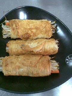 腐皮銀芽捲 的食譜成品照片