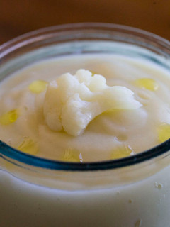 Una foto de Crema de coliflor