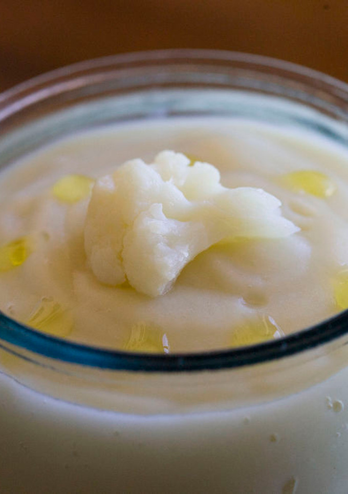 Una foto de Crema de coliflor