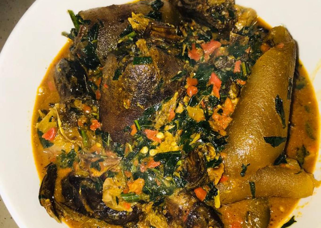 Six ingredients ogbono soup