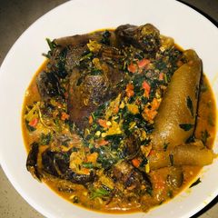 Six ingredients ogbono soup A picture of Six ingredients ogbono soup.