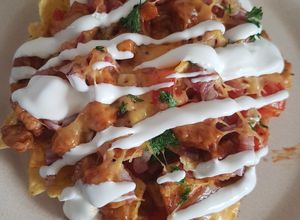 Rakott BBQ csirke nachos recept fotója