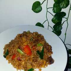 A picture of Nasi goreng ati ampela.