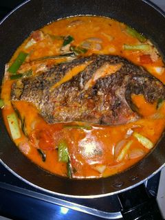 Foto resep Ikan nila bakar kuah santan