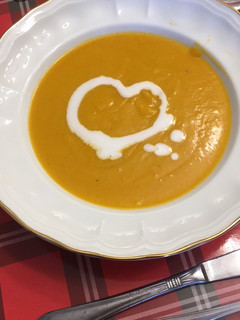 Una foto de Crema de calabaza al curry