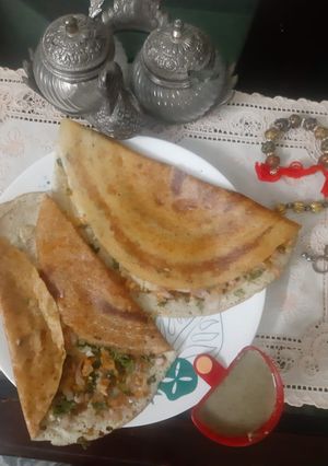 A picture of Maize millet dosa.