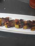 Pincho de ternera y piña