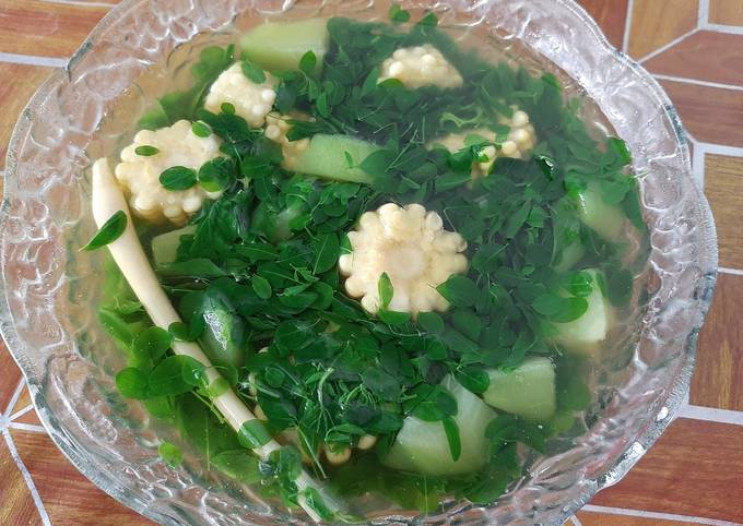 Langkah Mudah untuk Menyiapkan Sayur Bening Kelor (Plus Jagung dan Labu
Siam/ Manisah), Lezat Sekali