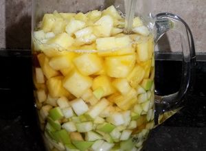 Una foto de Ponche de frutas verdes para Las Fiestas